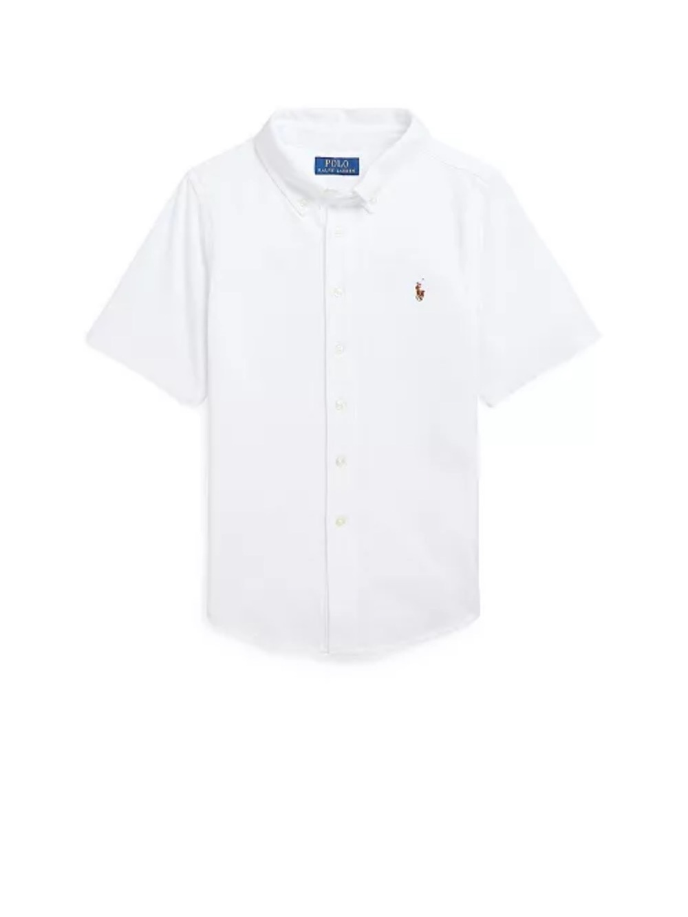 Polo by Ralph Lauren White Short-Sleeve Button-Down Oxford Shirt